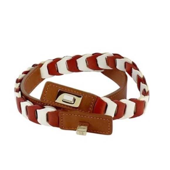 Missoni Accessories - NWT Missoni Red White Loop Leather Belt